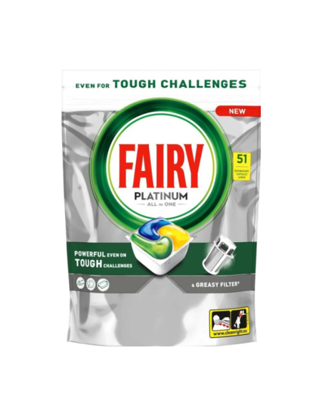 FAIRY Platinum Kapsułki do Zmywarki Cytryna 51szt