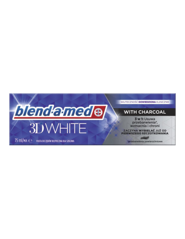 Blend A Med 3D White Pasta do Zębów Charcoal 75ml