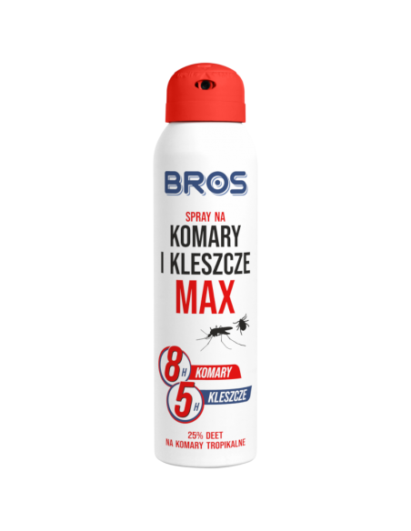 BROS Spray na Komary i Kleszcze MAX 25% deet na Komary tropikalne 90ml