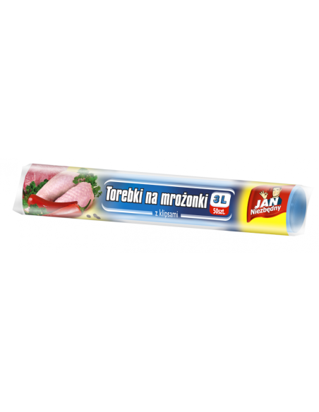 JAN NIEZBĘDNY Torebki na Mrożonki z Klipsami 3l 50szt