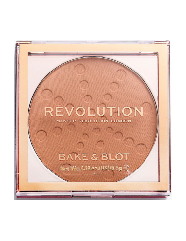 MAKEUP REVOLUTION Bake&Blot Peach Puder Prasowany w Kamieniu 5.5g