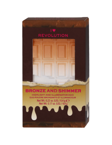 I Heart Revolution Mini Chocolate Paletka Rozświetlająca Brązująca Palette Bronze and Shimmer 14G