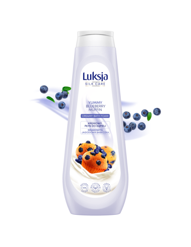 LUKSJA Silk Care Płyn do Kąpieli Smakowita Jagodowa Babeczka 900ml