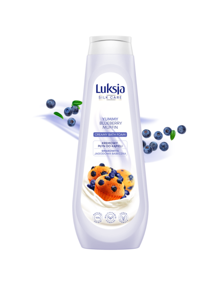 LUKSJA Silk Care Płyn do Kąpieli Smakowita Jagodowa Babeczka 900ml