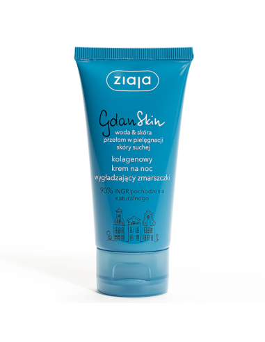 ZIAJA GDANSKIN Kolagenowy Krem na Noc Wygładzający Zmarszczki 50ml