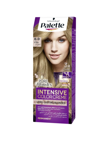 PALETTE Intensive Color Creme Farba do Włosów 8-0 Jasny Blond 110ml