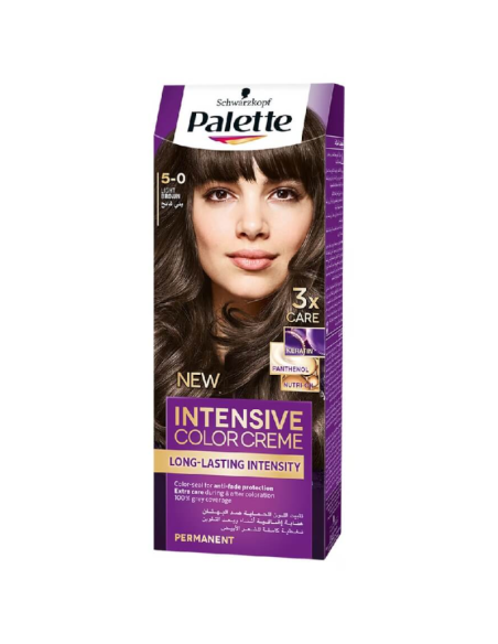 PALETTE Intensive Color Creme Farba do Włosów 5-0 Jasny Brąz 110ml