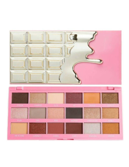 I HEART REVOLUTION Rose Fizz Truffle Chocolate Paleta Cieni do Powiek