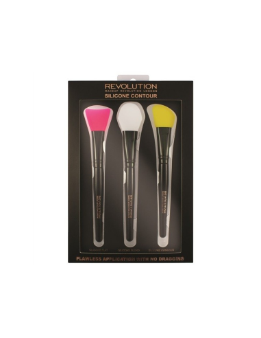 MAKEUP REVOLUTION Silicone Contour Set Zestaw Pędzli Silikonowych 3szt