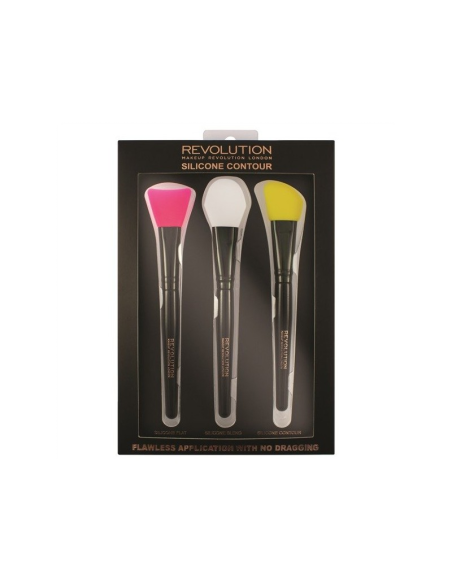 MAKEUP REVOLUTION Silicone Contour Set Zestaw Pędzli Silikonowych 3szt