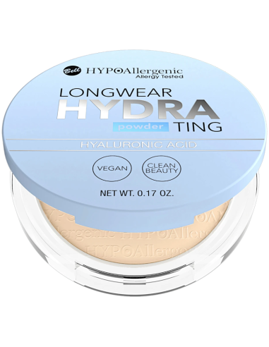 BELL HYPOAllergenic Longwear Hydrating Powder Puder z Kwasem Hialuronowym 01