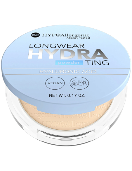 BELL HYPOAllergenic Longwear Hydrating Powder Puder z Kwasem Hialuronowym 01