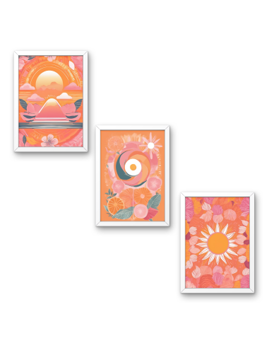 3 Plakaty Sunset Peace 21x30 cm