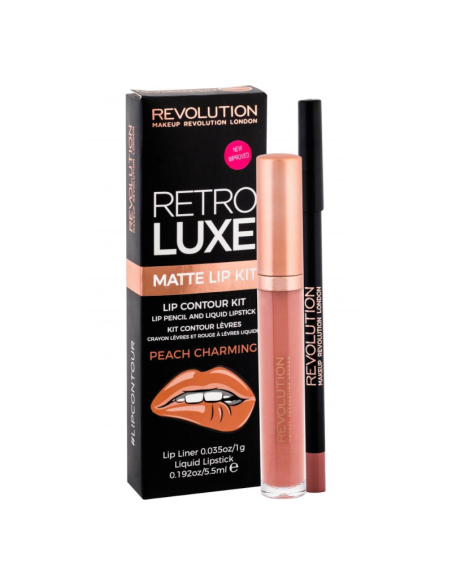 MAKEUP REVOLUTION Retro Luxe Matte Kit Noble Zestaw Błyszczyk + Kredka
