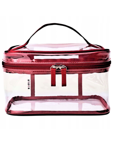 NOBLE RED Przezroczysta Kosmetyczka Organizer