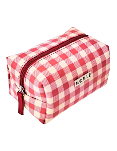 NOBLE RED Kosmetyczka Organizer Jasna Kratka