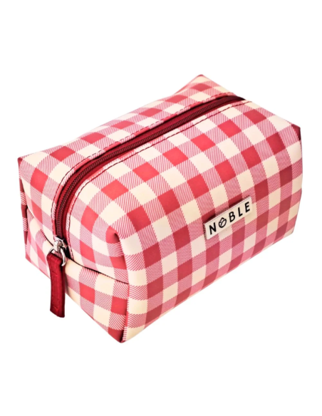 NOBLE RED Kosmetyczka Organizer Jasna Kratka