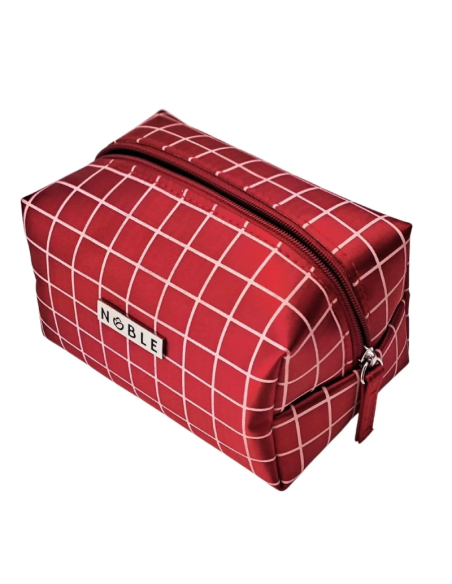NOBLE RED Kosmetyczka Organizer Ciemna Kratka