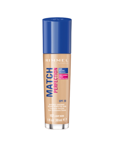 RIMMEL Match Perfection Podkład 102 Light Nude