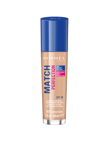 RIMMEL Match Perfection Podkład 201 Classic Beige