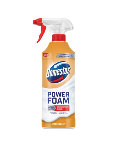 DOMESTOS Power Foam Piana do Mycia Toalety i Łazienki Citrus Blast 435ml