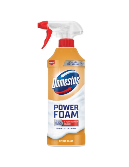 DOMESTOS Power Foam Piana do Mycia Toalety i Łazienki Citrus Blast 435ml