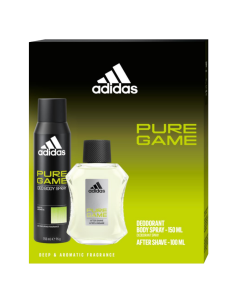 ADIDAS Pure Game Zestaw Kosmetyków Męskich Płyn po Goleniu + Spray
