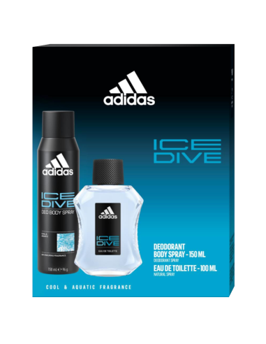ADIDAS Ice Dive Zestaw Prezentowy Męski EDT 100ml + Spray 150ml
