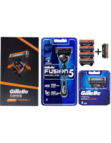 GILLETTE Fusion5 Proglide Zestaw Prezentowy Maszynka Flexball + Wkłady