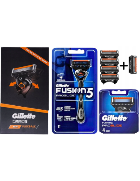 GILLETTE Fusion5 Proglide Zestaw Prezentowy Maszynka Flexball + Wkłady
