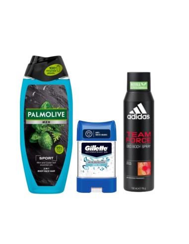 Zestaw Prezentowy dla Mężczyzny Gillette Palmolive Adidas