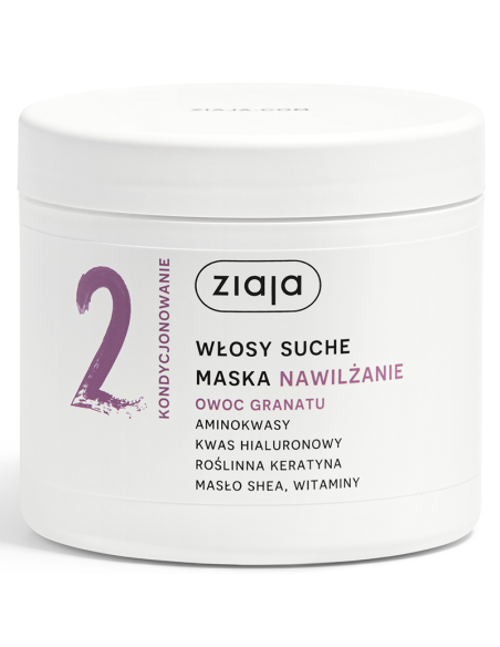 ZIAJA Owoc Granatu Nawilżająca Maska do Włosów Suchych 350ml