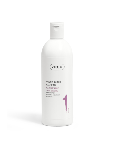 ZIAJA Owoc Granatu Nawilżający Szampon do Włosów Suchych 400ml