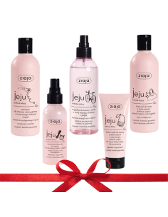 ZIAJA JEJU RÓŻOWY ZESTAW KOSMETYKÓW CIAŁO TWARZ 5 szt Młoda Skóra