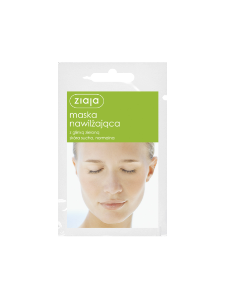 ZIAJA Nawilżająca Maska z Glinką Zieloną 7ml