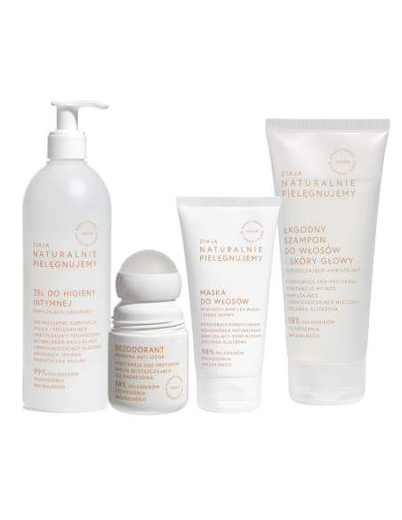 Zestaw Kosmetyków Naturalnych Ziaja 5 Produktów Ciało Włosy VEGAN