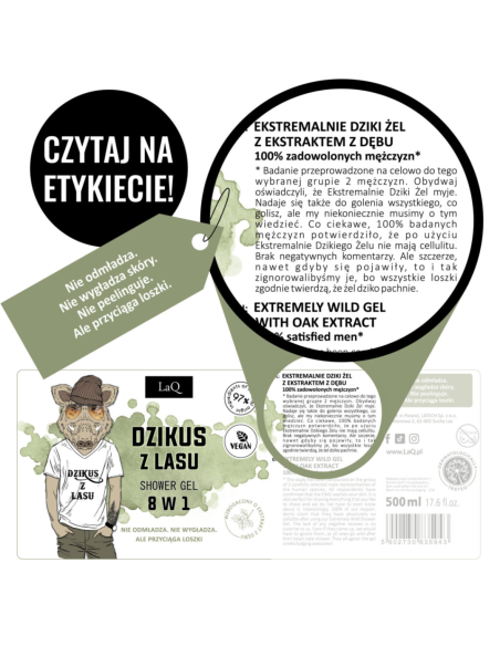 LAQ Żel pod Prysznic Dzikus z Lasu 8w1 500ml