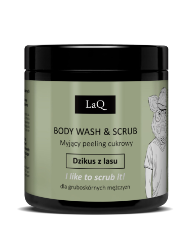 LAQ Myjący Peeling Cukrowy dla Mężczyzn z Węglem Aktywnym Dzikus z Lasu 220g