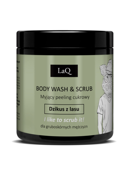 LAQ Myjący Peeling Cukrowy dla Mężczyzn z Węglem Aktywnym Dzikus z Lasu 220g