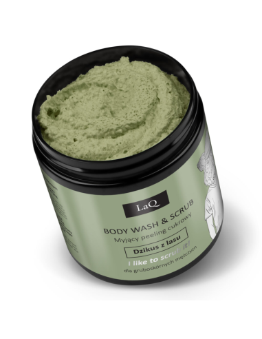 LAQ Myjący Peeling Cukrowy dla Mężczyzn z Węglem Aktywnym Dzikus z Lasu 220g