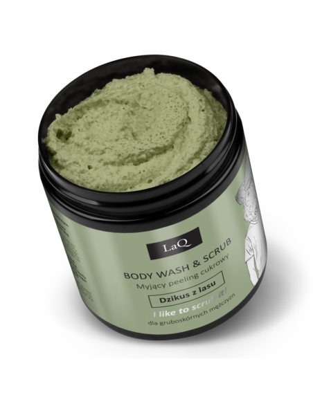 LAQ Myjący Peeling Cukrowy dla Mężczyzn z Węglem Aktywnym Dzikus z Lasu 220g