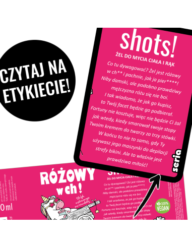 LAQ Żel pod Prysznic Mini Shots! Różowy w Ch! 100ml