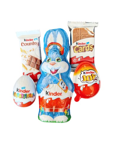 Zestaw Słodyczy Upominek Zajączek dla Dziecka Paczka Kinder