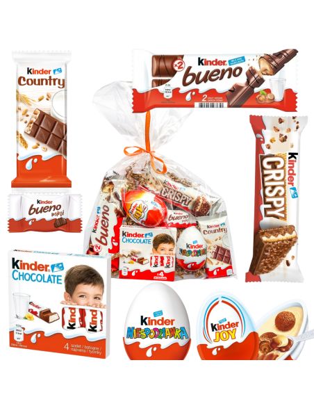 Zestaw Słodyczy Kinder Prezent dla Dziecka, Upominek na Urodziny, Dzień Dziecka, Bez Okazji