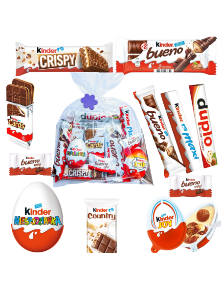 Zestaw Słodyczy Upominek dla Dziecka Kinder Prezent na Urodziny