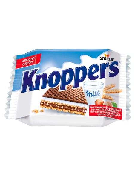 KNOPPERS Wafelek Mleczno-Orzechowy 25g