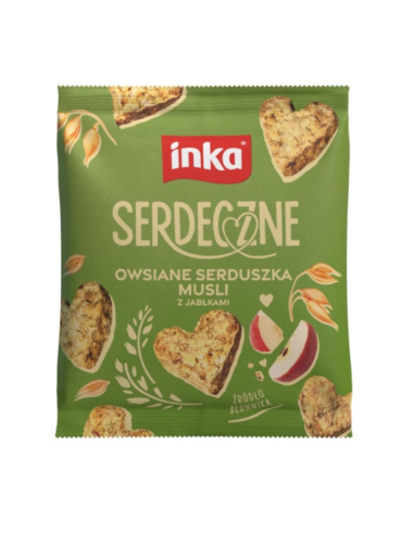INKA Ciastka Serduszka Jabłko 50g