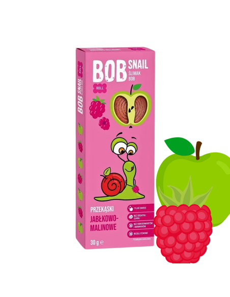 BOB Snail Roll Przekąska Jabłko Malina 30g