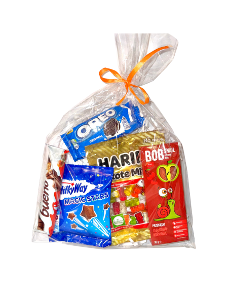 Zestaw Prezentowy dla Chłopca Paczka Słodyczy Kinder Oreo Haribo