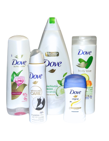 Pakiet Kosmetyków Dove – Balsam, Antyperspirant, Płyn do Kąpieli, Odżywka – ePumba